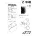 Sony SS-H6600 Service Manual