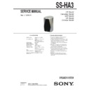 Sony SS-HA3 Service Manual