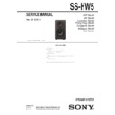 Sony SS-HW5 Service Manual