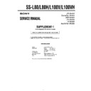 Sony SS-L100V, SS-L100VH, SS-L80, SS-L80H Service Manual
