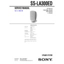 Sony SS-LA300ED, SS-LAP305ED Service Manual
