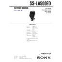 Sony SS-LA500ED Service Manual