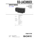 Sony SS-LAC305ED, SS-LAP305ED Service Manual