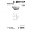 Sony SS-LAC505ED Service Manual