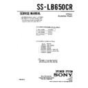 Sony SS-LB650CR Service Manual