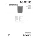 Sony SS-MB105 Service Manual