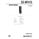 Sony SS-MF415 (serv.man3) Service Manual