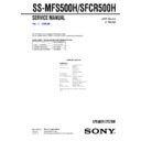ss-mfs500h, ss-sfcr500h service manual