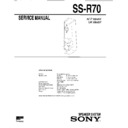 Sony SS-R70 Service Manual