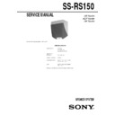 Sony SS-RS150 Service Manual