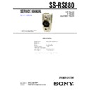 Sony SS-RS880 Service Manual