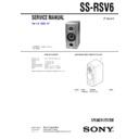 Sony SS-RSV6 Service Manual