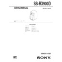 Sony SS-RX900D Service Manual
