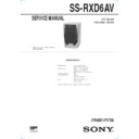 Sony SS-RXD6AV Service Manual