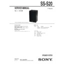 Sony SS-S20 Service Manual
