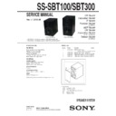 Sony SS-SBT100, SS-SBT300 Service Manual