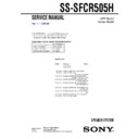 Sony SS-SFCR505H Service Manual