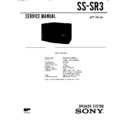 Sony SS-SR3 Service Manual