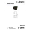 Sony SS-SR351 Service Manual