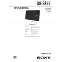Sony SS-SR37 Service Manual