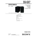 Sony SS-SX7 Service Manual