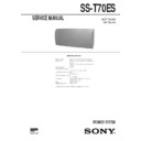 Sony SS-T70ES Service Manual