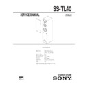 Sony SS-TL40 Service Manual
