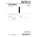 Sony SS-TS114 Service Manual