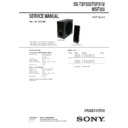 Sony SS-TSF300, SS-TSF310, SS-WSF300 Service Manual