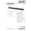 Sony SS-TSF7 Service Manual