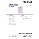 Sony SS-V341 Service Manual