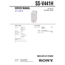 Sony SS-V441H Service Manual