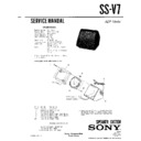 Sony SS-V7 Service Manual