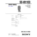 Sony SS-V811ED Service Manual