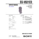 Sony SS-V831ED Service Manual