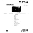 Sony SS-V99AV Service Manual