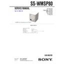 Sony SS-VE80P, SS-WMSP80 Service Manual