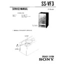 Sony SS-VF3 Service Manual