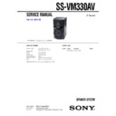 Sony SS-VM330AV Service Manual