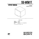 Sony SS-W561T Service Manual