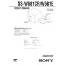Sony SS-W681CR, SS-W681E Service Manual