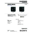 Sony SS-WGP5, SS-WGP8 Service Manual