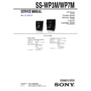 Sony SS-WP3M, SS-WP7M Service Manual