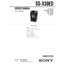 Sony SS-X30ED Service Manual