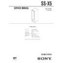 Sony SS-X5 Service Manual