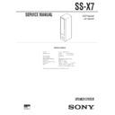Sony SS-X7 Service Manual