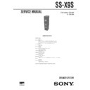 ss-x9s service manual