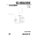Sony SS-XB3A, SS-XB3E Service Manual