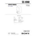 Sony SS-XB60 (serv.man2) Service Manual
