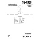 Sony SS-XB60 Service Manual